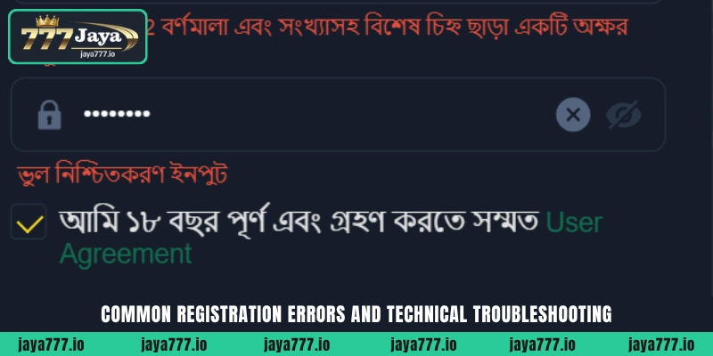 Common Jaya777 Register errors and technical troubleshooting guide