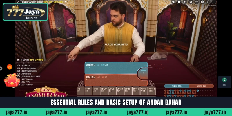 Essential rules and basic setup of Andar Bahar live casino game at Jaya777