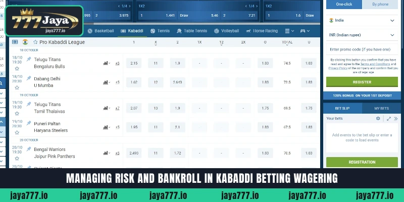 Jaya777-এ অনলাইনে Kabaddi Betting-এর স্ট্র্যাটেজিক গাইড 5 Managing risk, odds, and bankroll effectively in Kabaddi Betting wagering