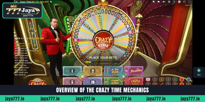Jaya777-এ Crazy Time লাইভ গেম শো কীভাবে খেলবেন এবং জিতবেন 2 Overview of the Crazy Time live casino mechanics by Evolution Gaming at Jaya777