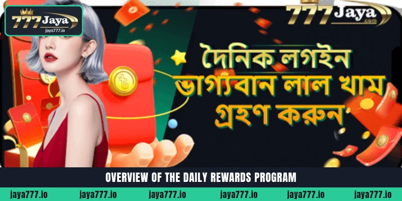 Overview of the Daily Check-in and Red Envelope rewards program at Jaya777