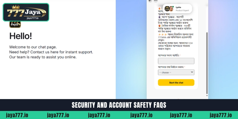 Security protocols, SSL encryption, and account safety FAQs at Jaya777