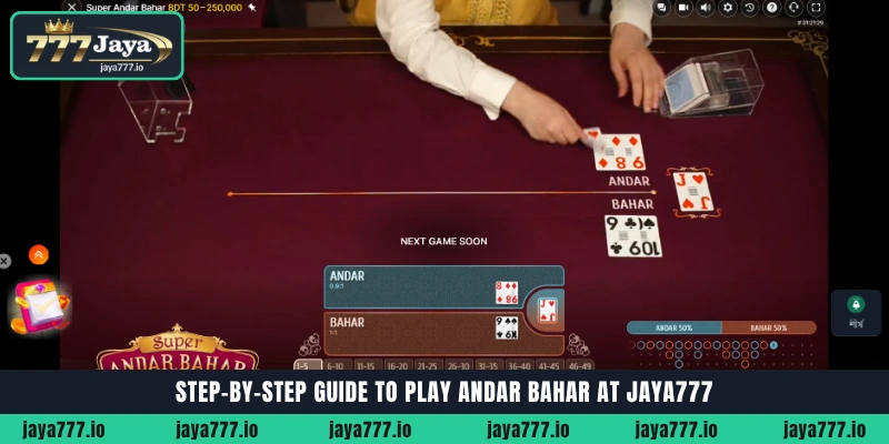 Step-by-step guide to register and play Andar Bahar live casino at Jaya777
